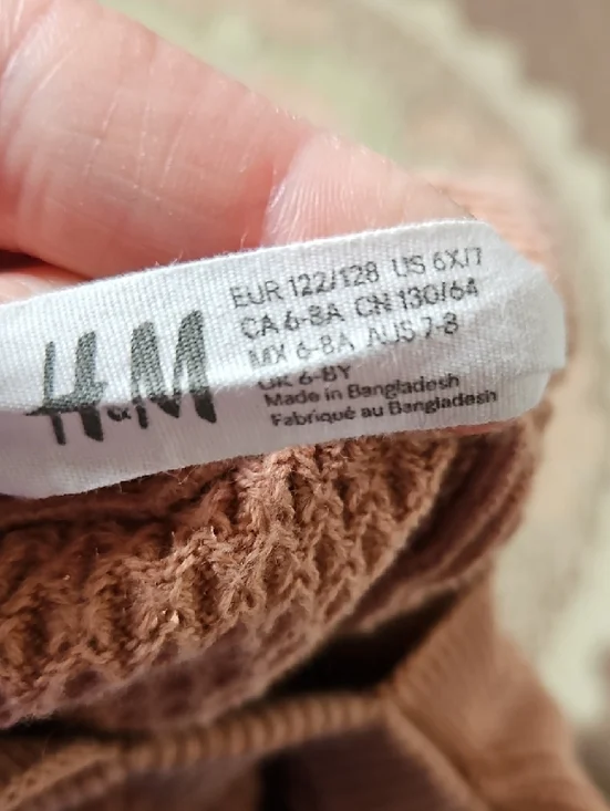 H&M Dusty Rose Ruffle Strap Knit Dress Pinafore - Picture 2 of 5